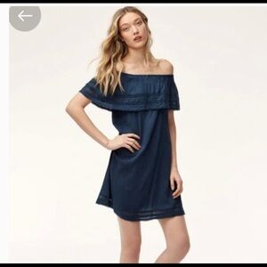 ARITZIA WILFRED Emmie Off The Shoulder Dress Black Size XXS - Oversize F…